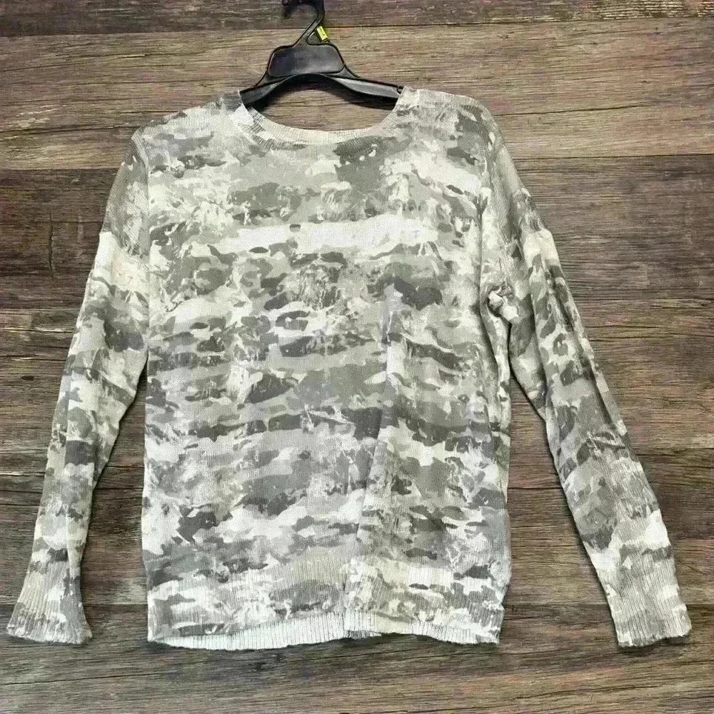 Rock & Republic Crew Neck Long Sleeve Multicolored Sweater size Medium